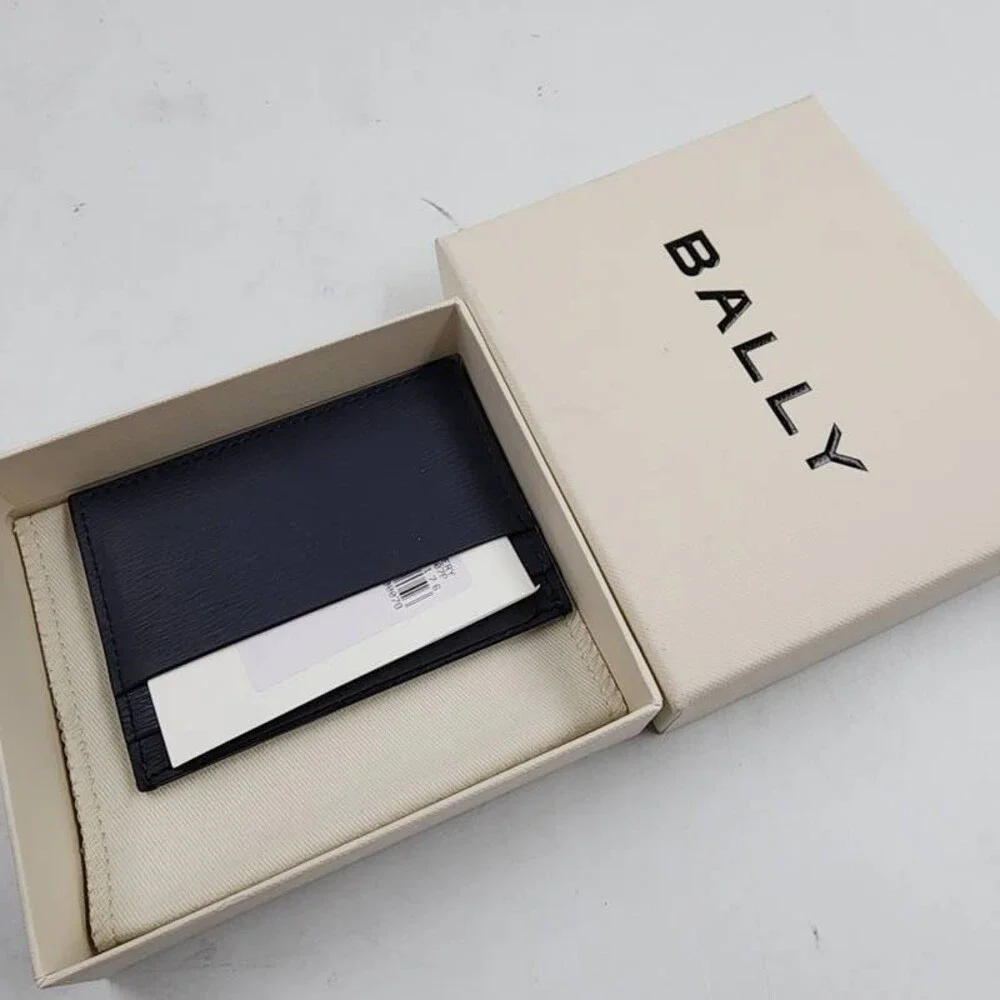 Bally Leather Card Case - Midnight